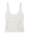 Chloé Open-knit Silk Tank Top In White