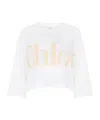 Chloé Open-necked Black Shirt In White