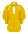Chloé Open-shoulder Silk Blouse