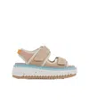 Chloé Open Toe Flat Sandals In White