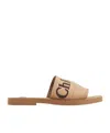 Chloé Tan Woody Sandals In Brown