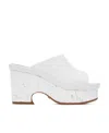 Chloé Open-toed Thick-heeled High-heel Sandals In White