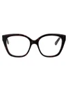 Chloé Havana Havana Transparent Acetate Glasses In Multi