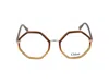 Chloé Oversized Geometric-frame Glasses In Gold