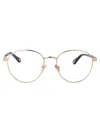 Chloé Ch0269o Glasses In Gold-burgundy-transparent