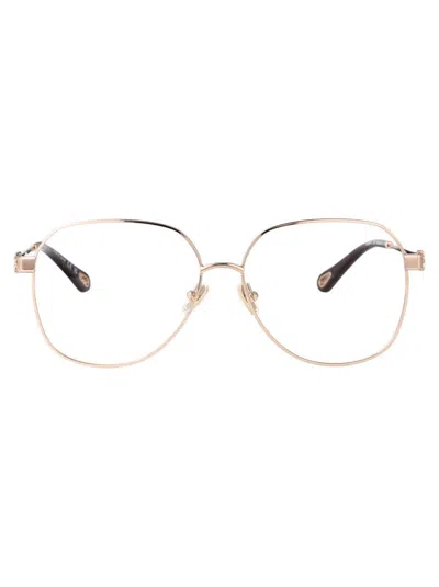 Chloé Optical In Gold-blue-transparent