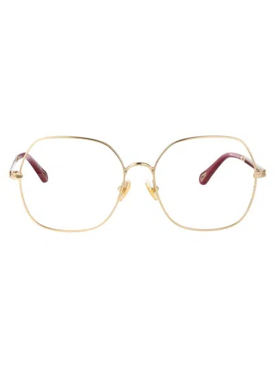 Chloé Optical In Gold-gold-transparent