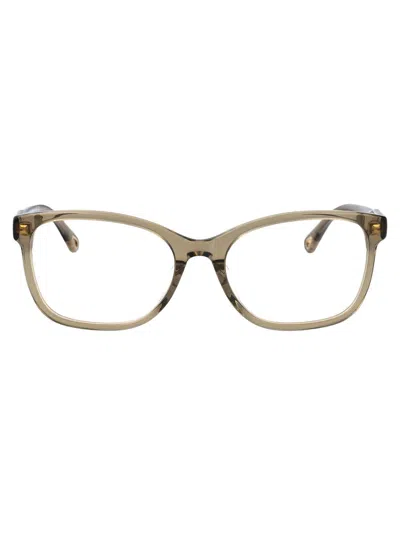 Chloé Ch0276oa Glasses In Green-green-transparent