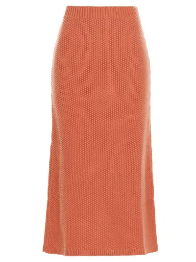 Chloé Orange Cashmere Mini Women's Skirt