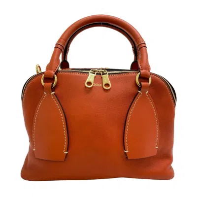 Pre-owned Chloé Orange Leather Handbag Shoulder Bag ()