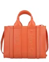 Chloé Orange Leather Small Woody Tote In Orange