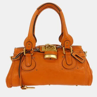 Pre-owned Chloé Orange Paddington Medium Handbag