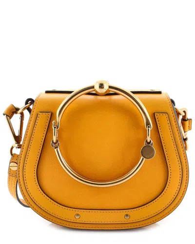 Chloé Orange Sheep Leather Nile Crossbody Small (authentic Pre-loved)