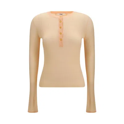Chloé Orange Wool Oves Aries Sweatshirt In Neutral
