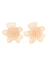 Chloé Pink Bloom Stud Earrings In Brown