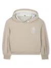 Chloé Organic Cotton Hoodie In Neutrals