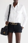 Chloé Organic Cotton Poplin Button-up Shirt In White