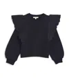 Chloé Ruffled Cotton Sweatshirt In Navy