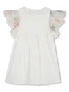 Chloé Organic Cotton Short Sleeve Dress In White