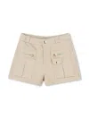 Chloé Organic Cotton Shorts In Neutrals