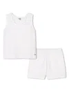 Chloé Organic Cotton Tank Top And Shorts Set In White