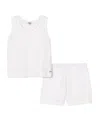 Chloé Organic Cotton Tank Top And Shorts Set In White