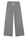 Chloé Organic-cotton Track Pants In Gray