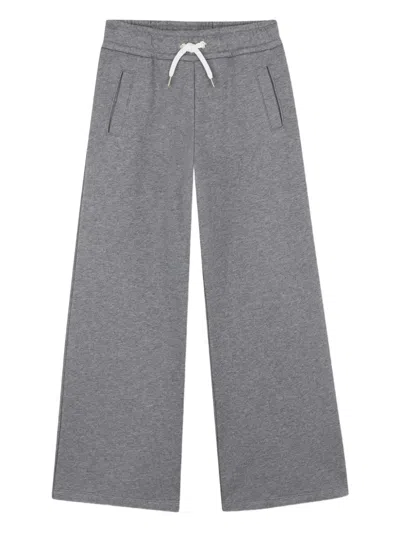Chloé Kids' Organic-cotton Track Pants In Gray
