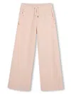 Chloé Girls Pink Cotton Wide-leg Joggers In Pink