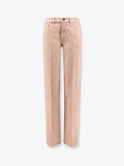 Chloé Organic Cotton Trousers In Pink