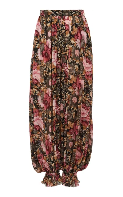 CHLOÉ ORGANIC SILK CHARMEUSE BALLOON PANTS