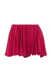 Chloé Organic Silk Charmeuse Bloomer Shorts In Fuchsia