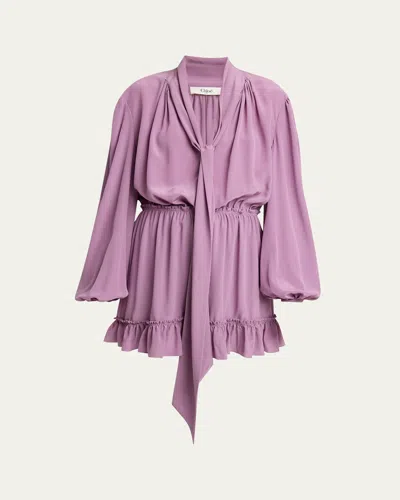 Chloé Organic Silk Crepe De Chine Dress In Brown