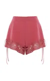 Chloé Organic Silk Crepe De Chine Shorts In Pink