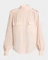 Chloé Pokets Classic Turtle Neck Shirt Clothing In Pink