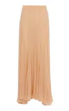 Chloé Organic Silk Mousseline Maxi Skirt In Pink