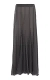 Chloé Organic Silk Mousseline Maxi Skirt In N,a