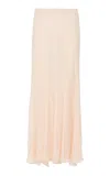 Chloé Organic Silk Mousseline Maxi Skirt In Pink