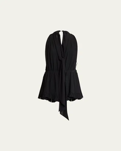 Chloé Organic Silk Mousseline Ruffle Romper
