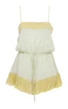 Chloé Organic Silk Romper In Yellow