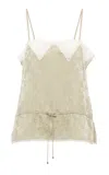 Chloé Organic-silk Rose-jacquard Top