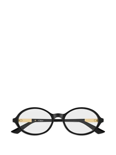 Chloé Oval-frame Glasses In Black