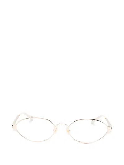 Chloé Oval Frame Glasses In Gold