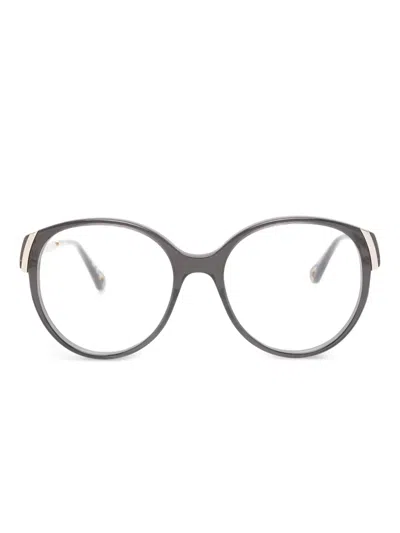 Chloé Oval-frame Glasses In Gray