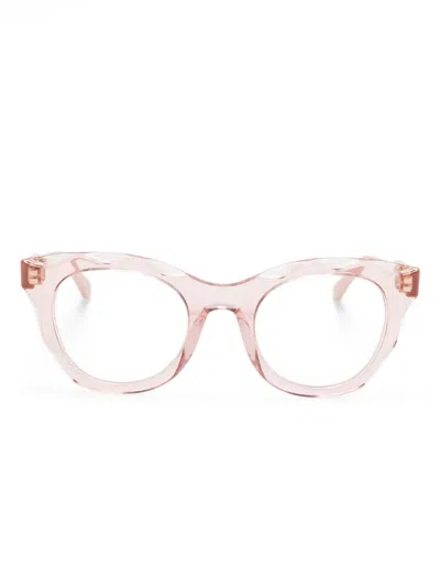 Chloé Oval-frame Glasses In Pink