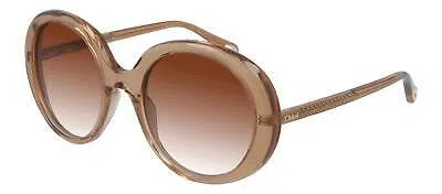 Pre-owned Chloé Chloe Oval Sunglasses With Gradient Lens For Women - Size 54mm In Orange