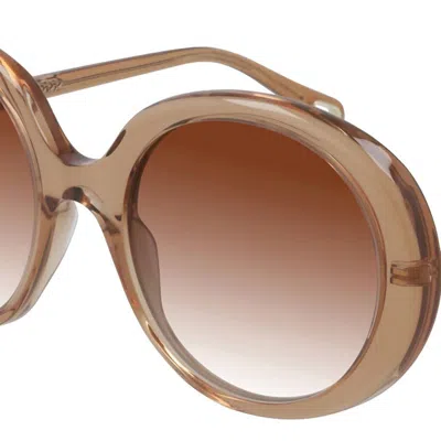 Chloé Oval Sunglasses With Gradient Lens In Orange