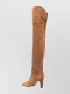 Chloé Over-the-knee Suede Almond Toe Boots In Brown