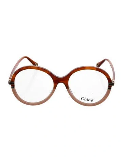 Pre-owned Chloé Oversize Eyeglasses In Brown
