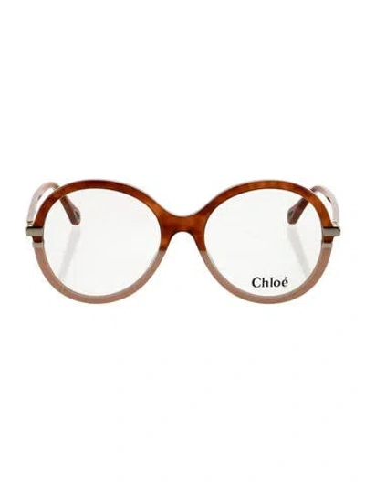 Pre-owned Chloé Oversize Eyeglasses In Brown